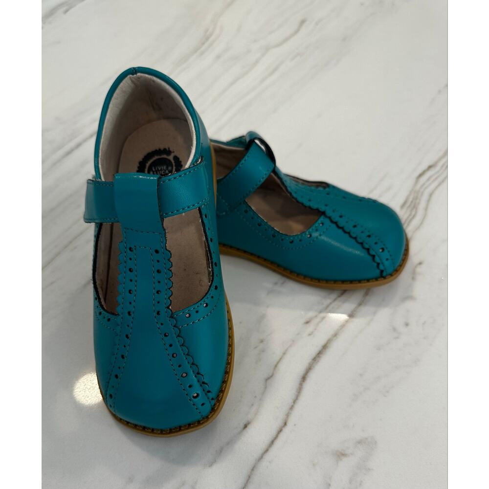 Livie & Luca Opry T-Strap Mary Jane Turquoise NWOT Girls Toddler 12 Adorable! - Picture 9 of 9